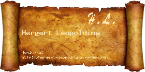 Hergert Leopoldina névjegykártya